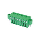 3.50mm Pluggable Terminal Block Female Vertical Line Matte Tin PA66 Green With Ear