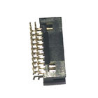 Right Angle 1.27 Mm Pitch Connector , PA9T Black  20 Pin Header Connector