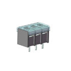 WCON B Type 1*3P 7.62 Terminal Block Connector Without  Fix Hole&amp;With CAP H=14.7 SN Plated
