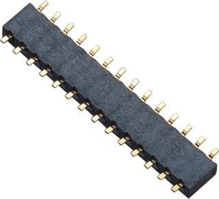 2.0mm Female Header Connector PA9T Black phosphor Bronze Solder W=7.3