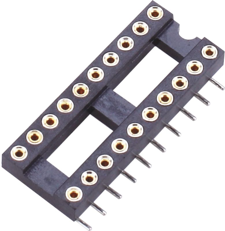 IC Socket SMT Round Pin Header H=3.0 L=7.43 Row of Pitch 15.24 Product spacing