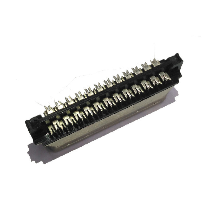 1.27mm SCSI Pitch Computer Pin Connectors 50P D Type PBT Black Sel.15U