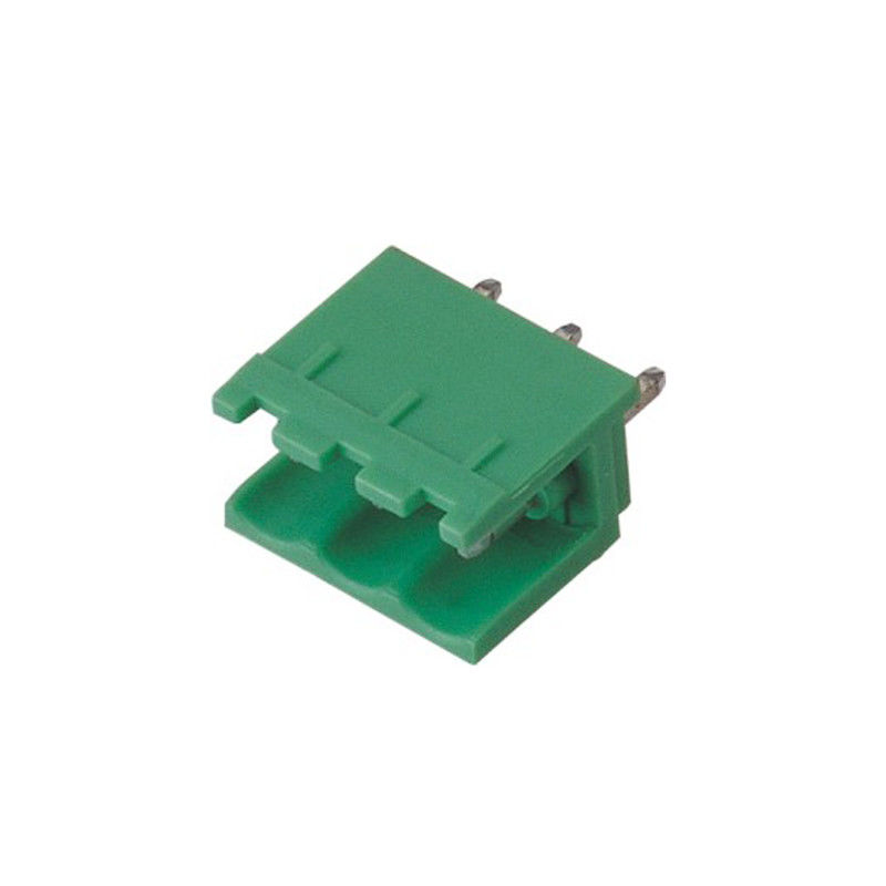 Straight PA66 7.50 Pluggable Terminal Blocks Connector Male Green Open Type W/O Flange Matte Sn