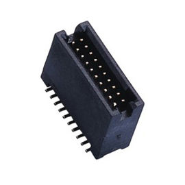 black plastic 1.27 Box Header 50Pin SMT LCP With Diff.Post high  temperature material   ROHS
