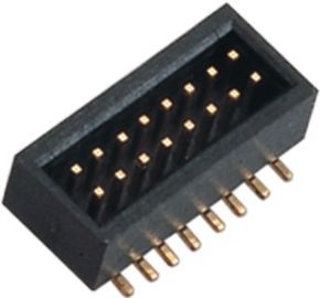 2* 8 Pin Brass Gold Flash SMT Box Header Connector 1.0mm PA9T