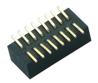 2* 8 Pin Brass Gold Flash SMT Box Header Connector 1.0mm PA9T