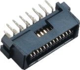 1.27mm Straight 26 Pin Scsi Connector PBT 30％GF UL94V-0 Phosphor Bronze Gold Flash/Sn
