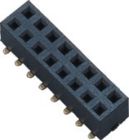 Dual Row 180° SMT Female Header Connector PA9T Back 2 * 8 Pins 2.54 Pitch