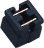 Black Mini Jumper Two Conjoined Tmale Female Two Pin Connector Gold Flash Pbt