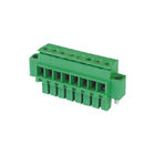 PA66 3.50mm Pluggable Terminal Blocks Connector Female Green