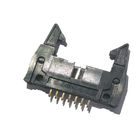 WCON Long Latch 2.54 Mm Pitch Pin Header , PBT Straight 14 Pin Header Connectors