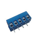 5P 3.50mm Euro Terminal Block Connector with Wire Protection H=8.4 Straight PBT Blue Sn Plated