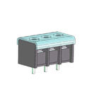WCON B Type 1*3P 7.62 Terminal Block Connector Without  Fix Hole&amp;With CAP H=14.7 SN Plated