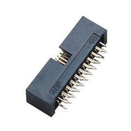 Four Row  H=10.5 1.27*2.54 Mm Pitch Box Header Connector  straight PA9T black ROHS