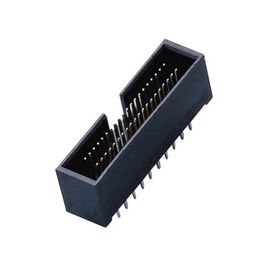 Four Row  H=10.5 1.27*2.54 Mm Pitch Box Header Connector  straight PA9T black ROHS