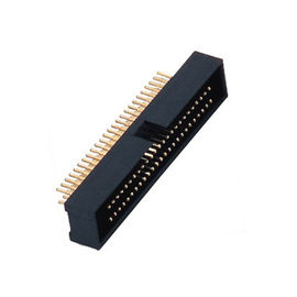 Four Row  H=10.5 1.27*2.54 Mm Pitch Box Header Connector  straight PA9T black ROHS