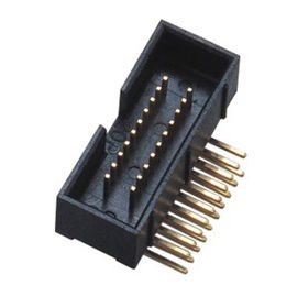 Four Row  H=10.5 1.27*2.54 Mm Pitch Box Header Connector  straight PA9T black ROHS