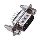15 PIN  Male D Sub Connector PBT Dual Row 180° DIP Type  Brass