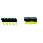 2 pitch single row bent insert female connector plastic height 6.35mm Curved plug