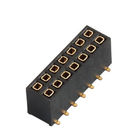Female Dual Row Header Connector SMT With Post  1.0AMP 1.27mm H=2.0