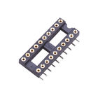 WCON IC Socket 2*10P 180° H=3.0 Round female Header 7.62 with center bar