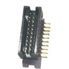 Brass Gold Flash 90° DIP Box Header Connector 1.27*2.54mm 2*10P PA9T  30％GF UL94V-0
