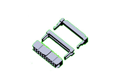 2.54mm Double Row  IDC socket Connector With SR One Side Contact  Brass Sel Au/Sn 06~64P