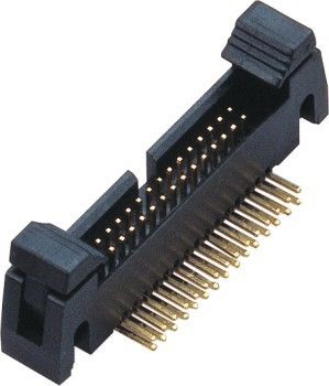 40P PA9T Black  UL94V-0 Latch Header 1.27mm ejector header Right Angle short  tube packing