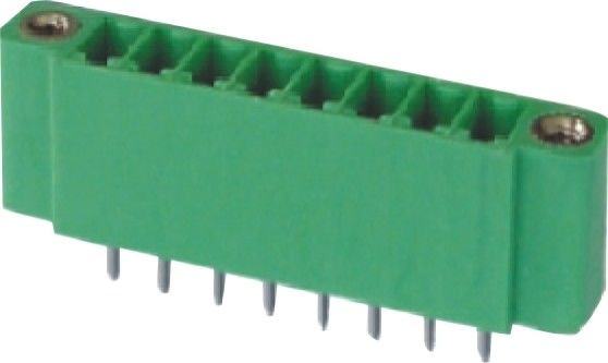 Male Pluggable Straight DIP PA66 Terminal Blocks Connector 3.5mm 8P Wtih Ear
