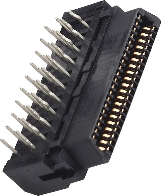 D Type Female Right Angle 40 Pin Computer Pin Connectors PBT Phosphor
