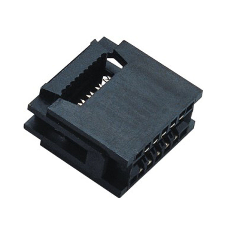 2.54 Mm 10 Pin Header Connector CE Socket  PBT Black Phosphor Bronze