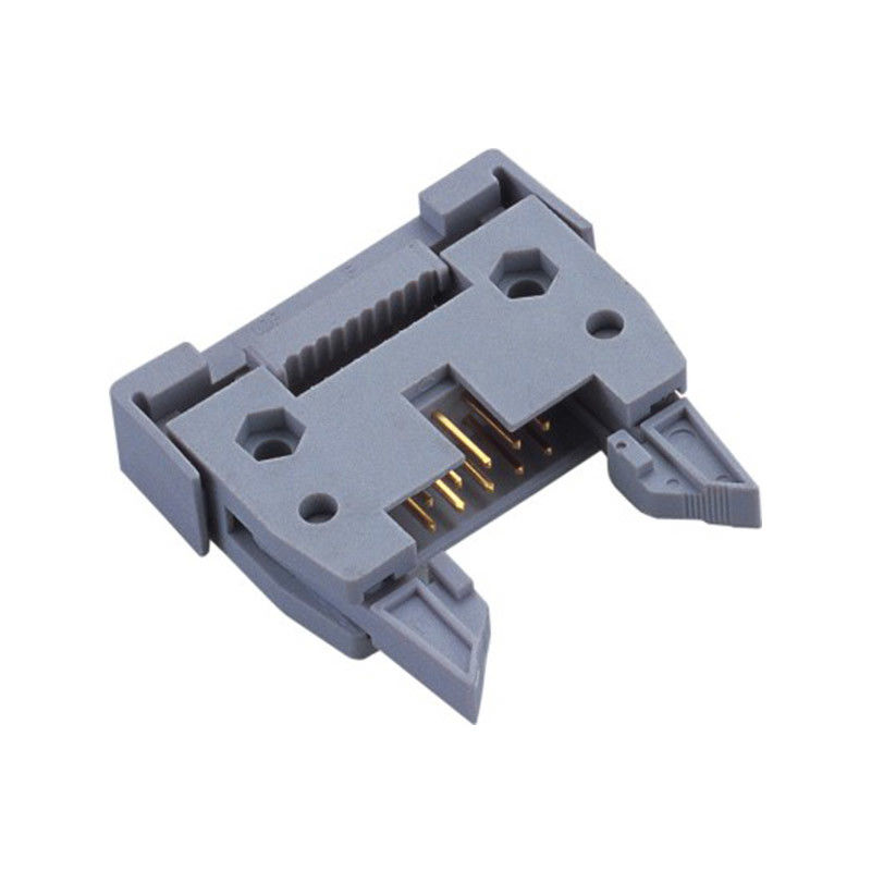 Pierced Line Latch Header Type Pin Header Connector , Right Angle 2.54 Mm Female Header