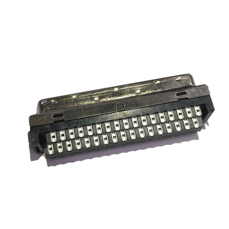 68P SCSI Computer Pin Connectors Interface Connector 1.27 Pitch Bonding Wire Type PA9T Black Wcon
