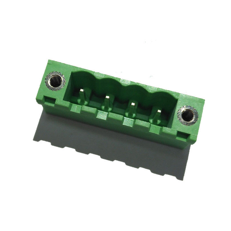 5.08 Pluggable Terminal Blocks Connector Male Right angle PA66 Green ROHS