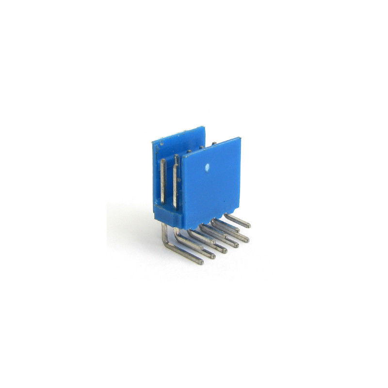 Dual Row Right Angle Wire To Board Connector 2.54mm Blue wafer Male