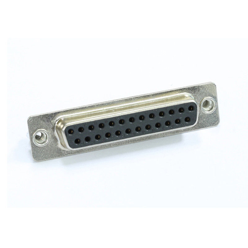 WCON D SUB Connector 25P Female Double Row Straight Type PBT Black ROHS