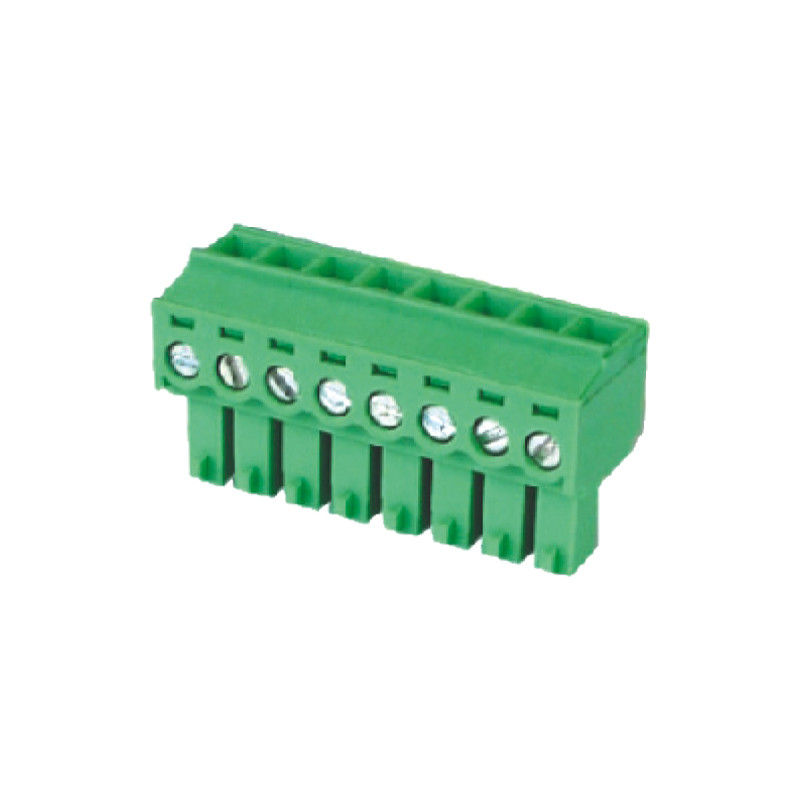 3.5 Pitch Pluggable Terminal Block Female PA66 Green Without  Ear 02~20P