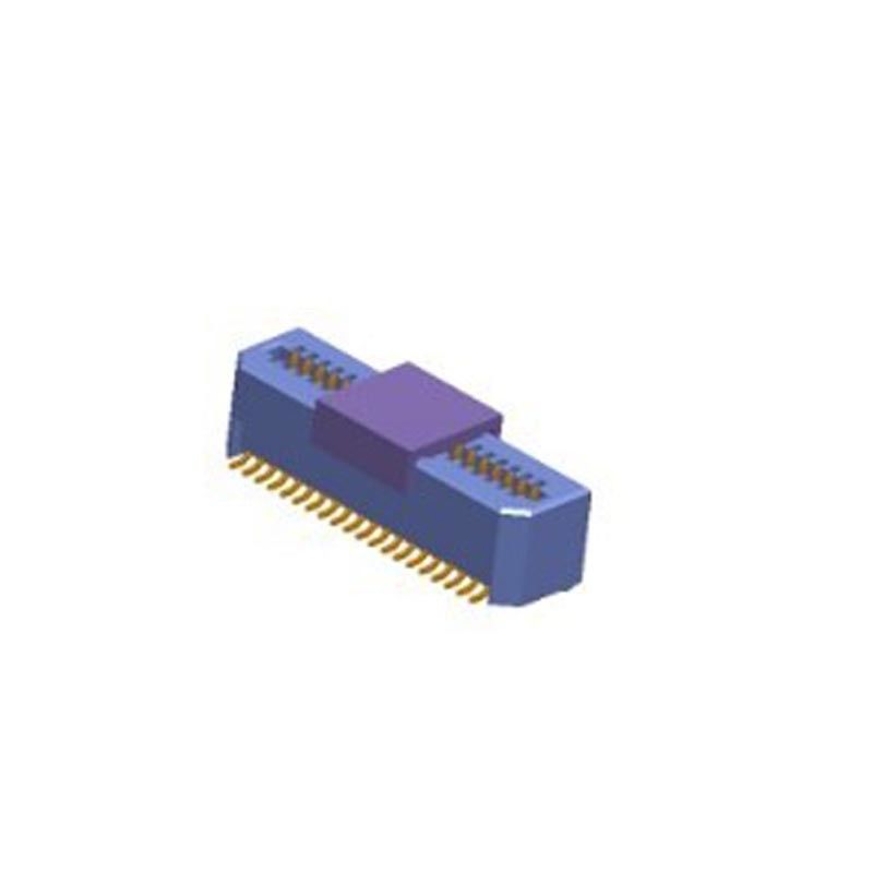 40P SMT Female 0.8mm Board to Board Connector With Post&amp;CAP PA9T Natural H2=5.2,3U&quot; Gold