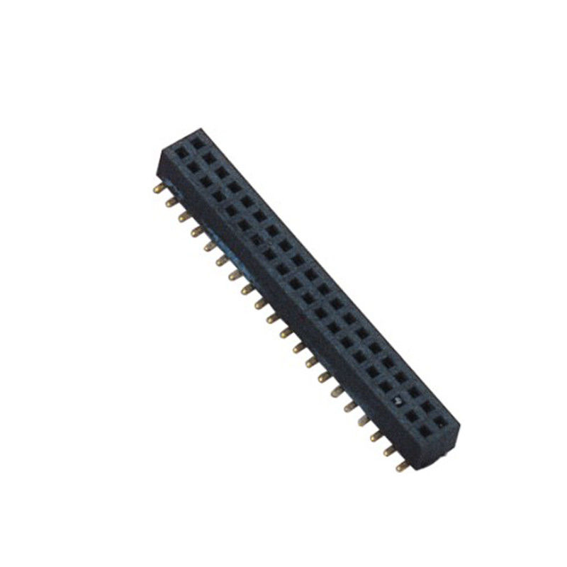 PA9T Pin Header 2.54 Right Angle , Black Double Row Pin Header