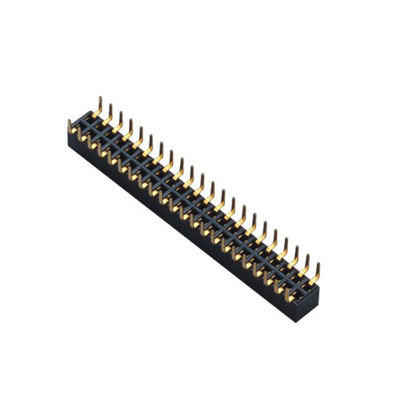 1.00mm Board To Board Female Header Connector SMT PA9T Black With Post
