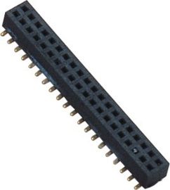 1.00mm Board To Board Dual Row Header Connector Female SMT PA9T Black