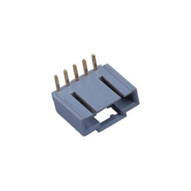 Grey Single Wafer Wire To Board Connector Brass Pin 2.54mm Right Angle