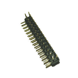 Brass 2.0AMP 2Mm Pitch Connector , PA9T Pin Header Right Angle 500V