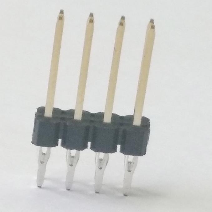 WCON Press Fit Pin Header Connector Single Row 2.54 Pitch PBT Black ROHS